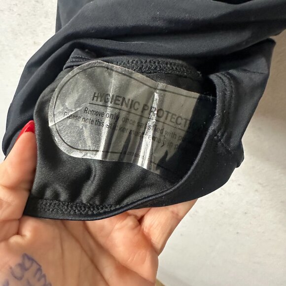 DACI one Piece Swimsuit Women Plus Size 22W Black Side ruching minimalist basic - Picture 2 of 5